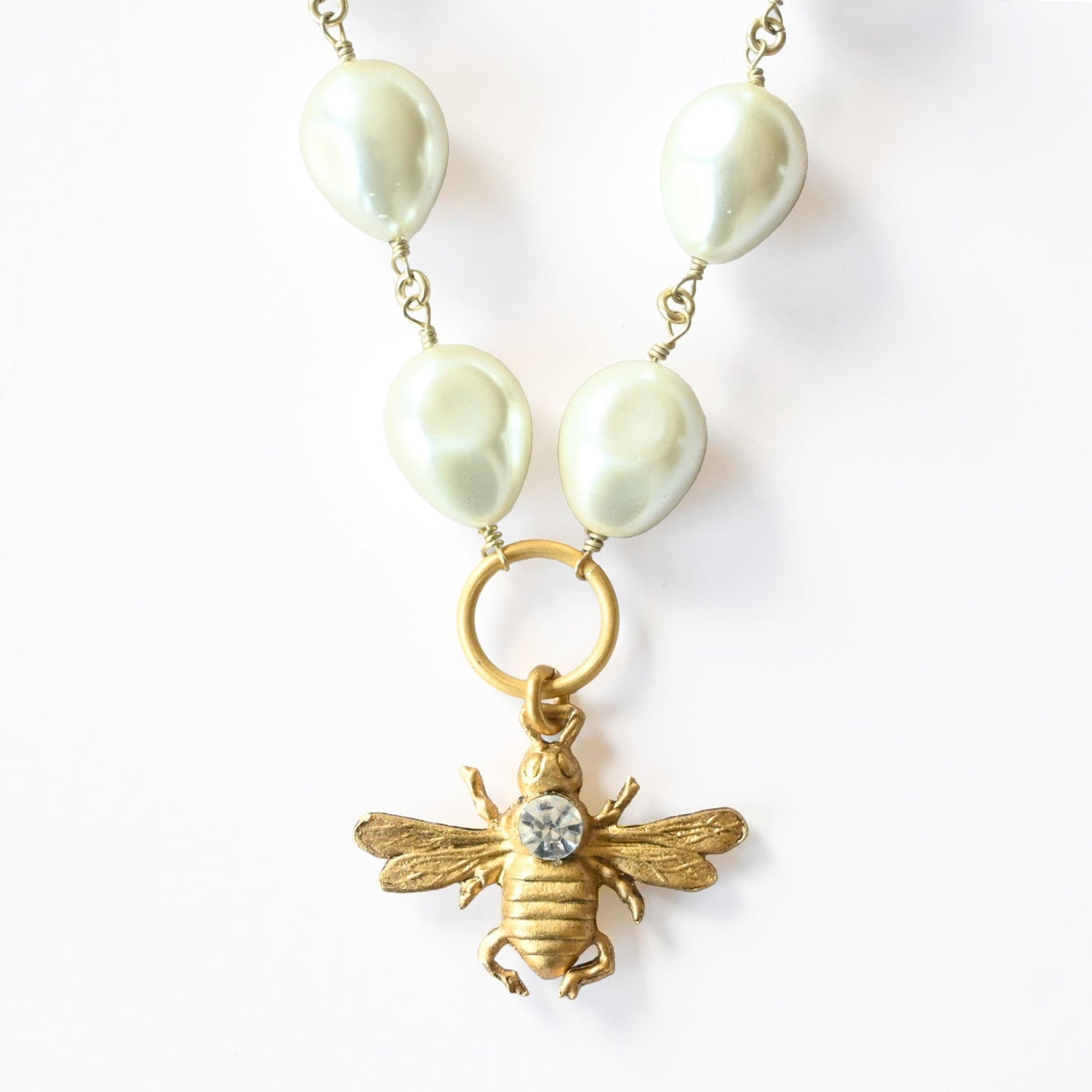 Baroque Bumble Bee Necklace - 2 Sizes - John Wind Jewelry