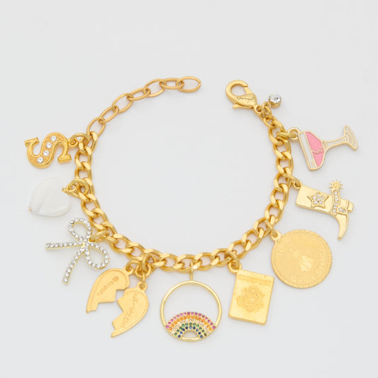 Bridal Party Custom Charm Bracelet - John Wind Jewelry