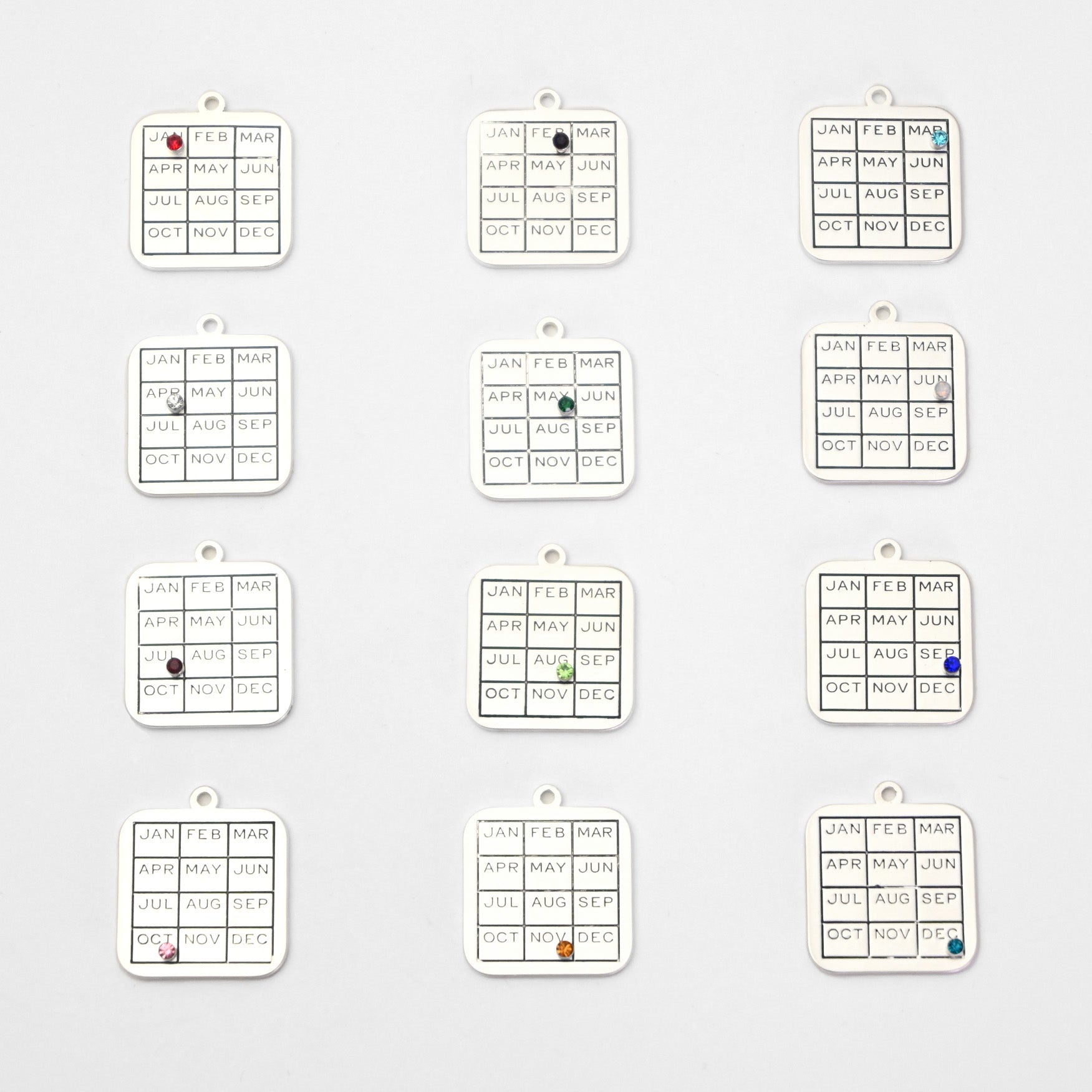Calendar Birth Month Charms - John Wind Jewelry