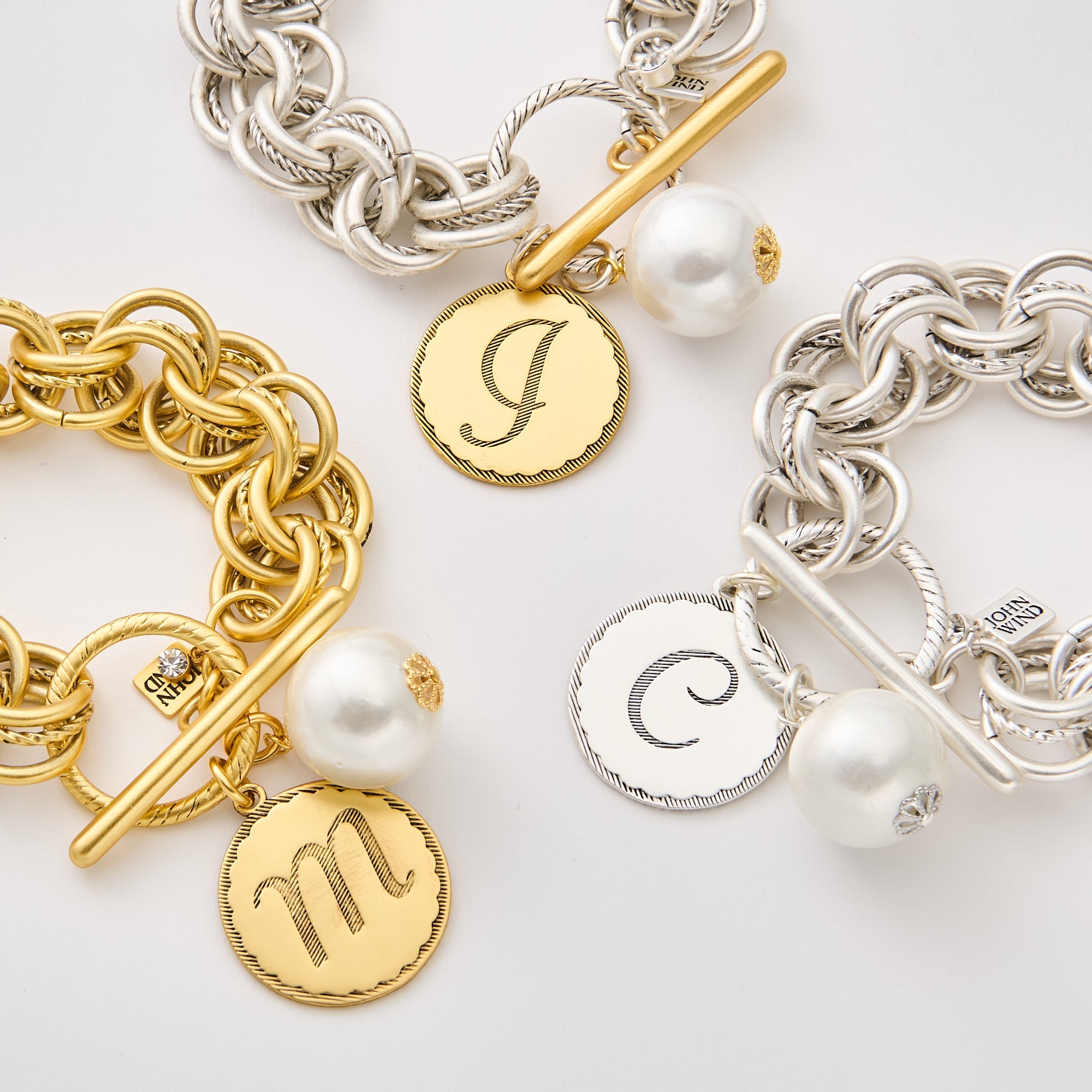 Collector’s Sorority Gal Bracelet with Cotton Pearl Two Tone A