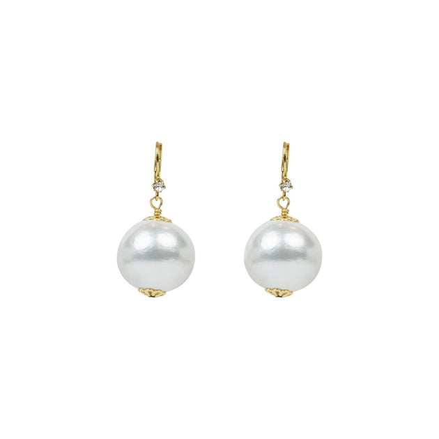 John Wind Petite Cotton Pearl Earrings