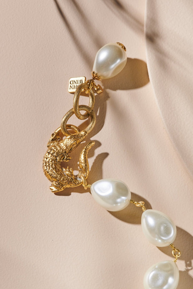 Baroque Pearl Bracelet with Gator Clasp - John Wind Maximal Art