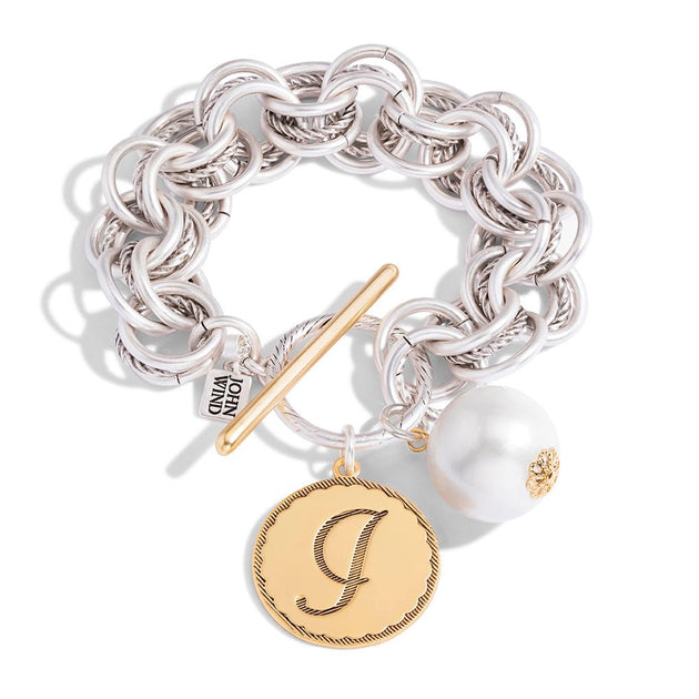 Only 198.00 usd for LOUIS VUITTON Monogram Chain Bracelet Silver Online at  the Shop