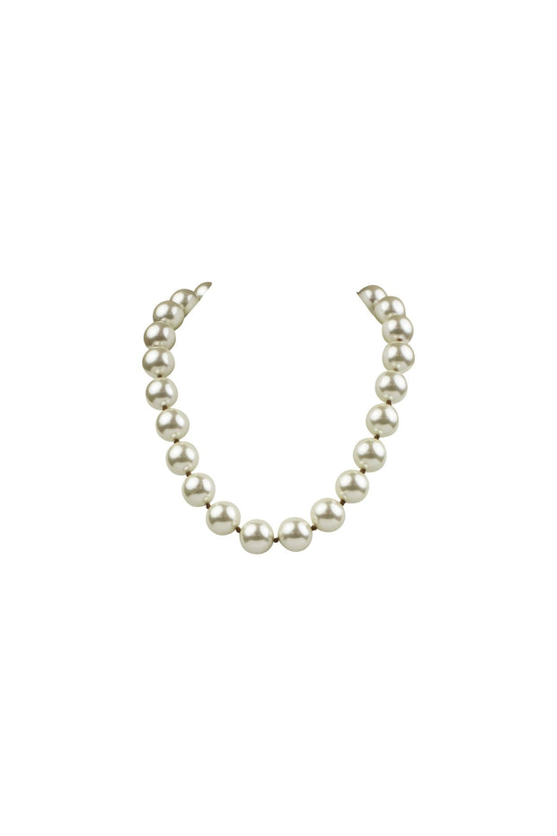 Saddle & Crème 17mm Knotted Pearl Necklace - John Wind Maximal Art