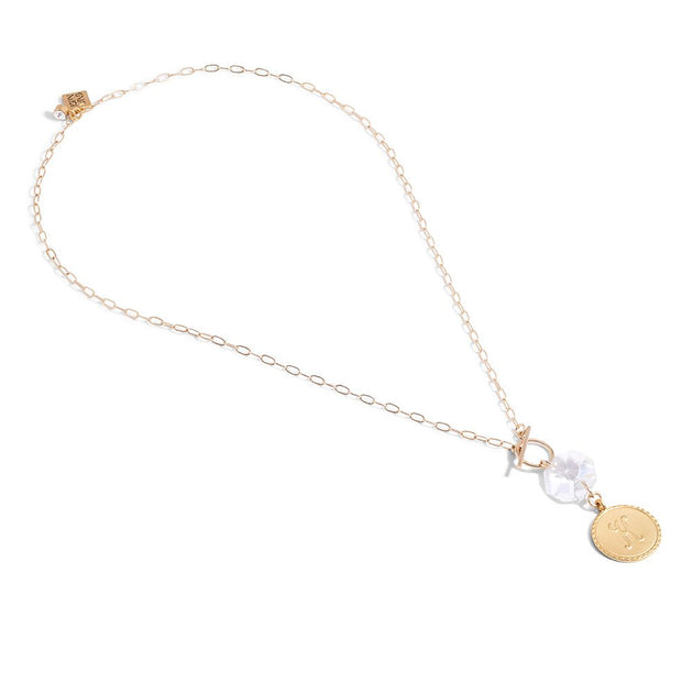 Semi-precious Chandelier Initial Necklace - John Wind Maximal Art