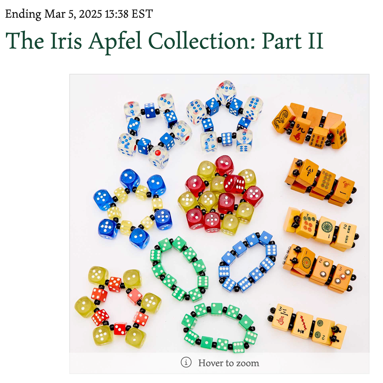 Iris Apfel Tribute Bracelet