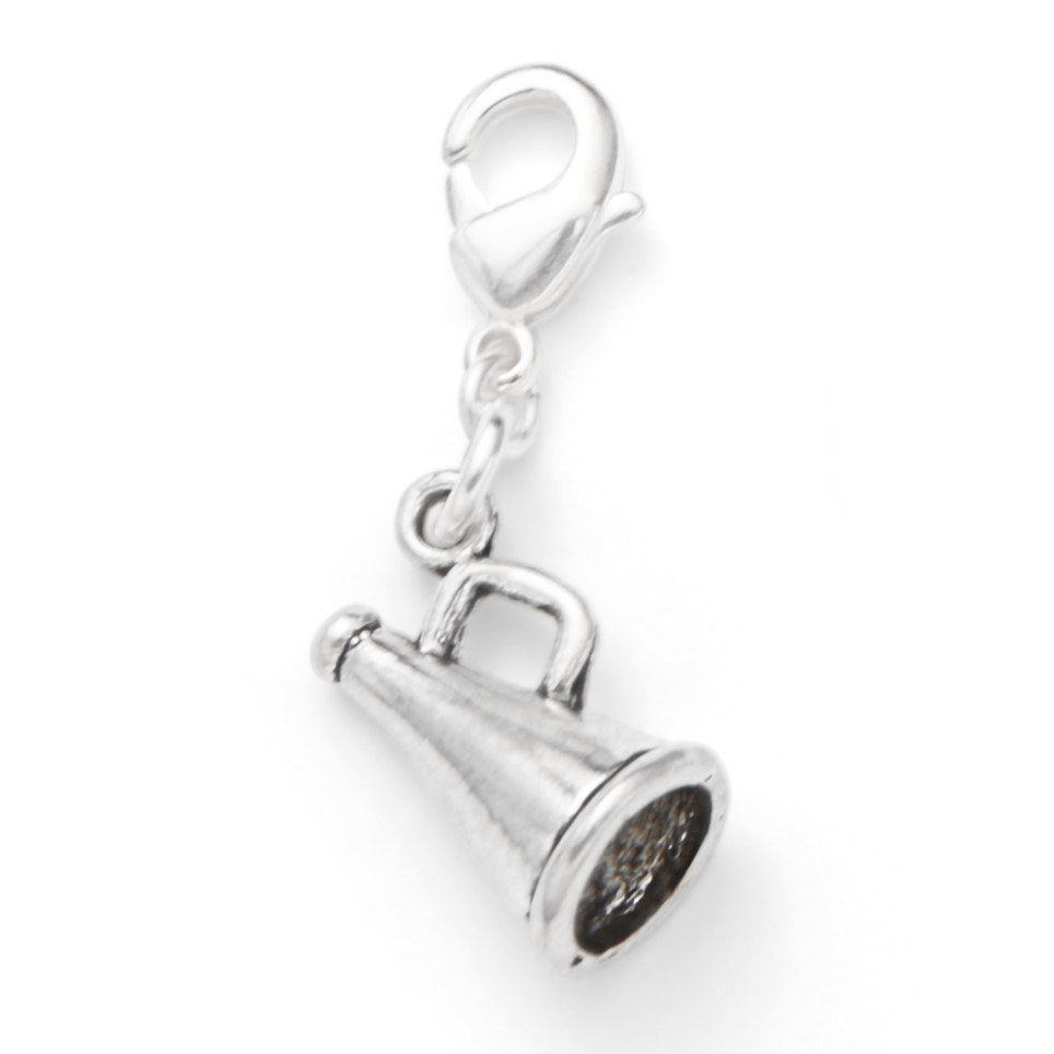 Silver Cheer Charm