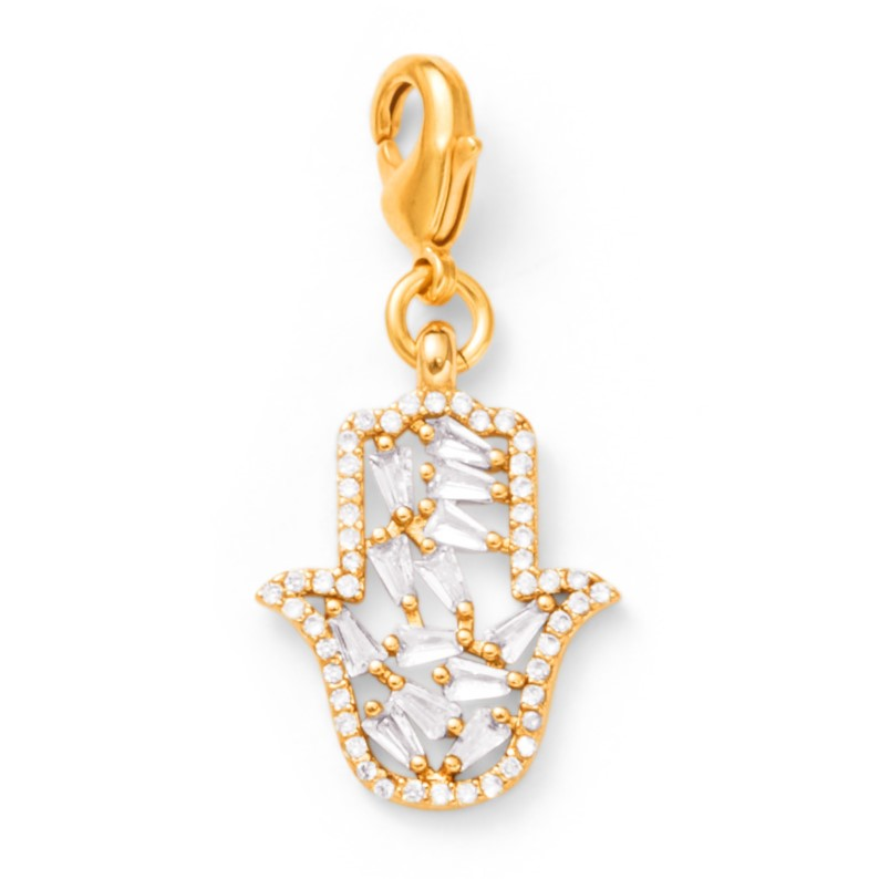 Gold Crystal Hamsa