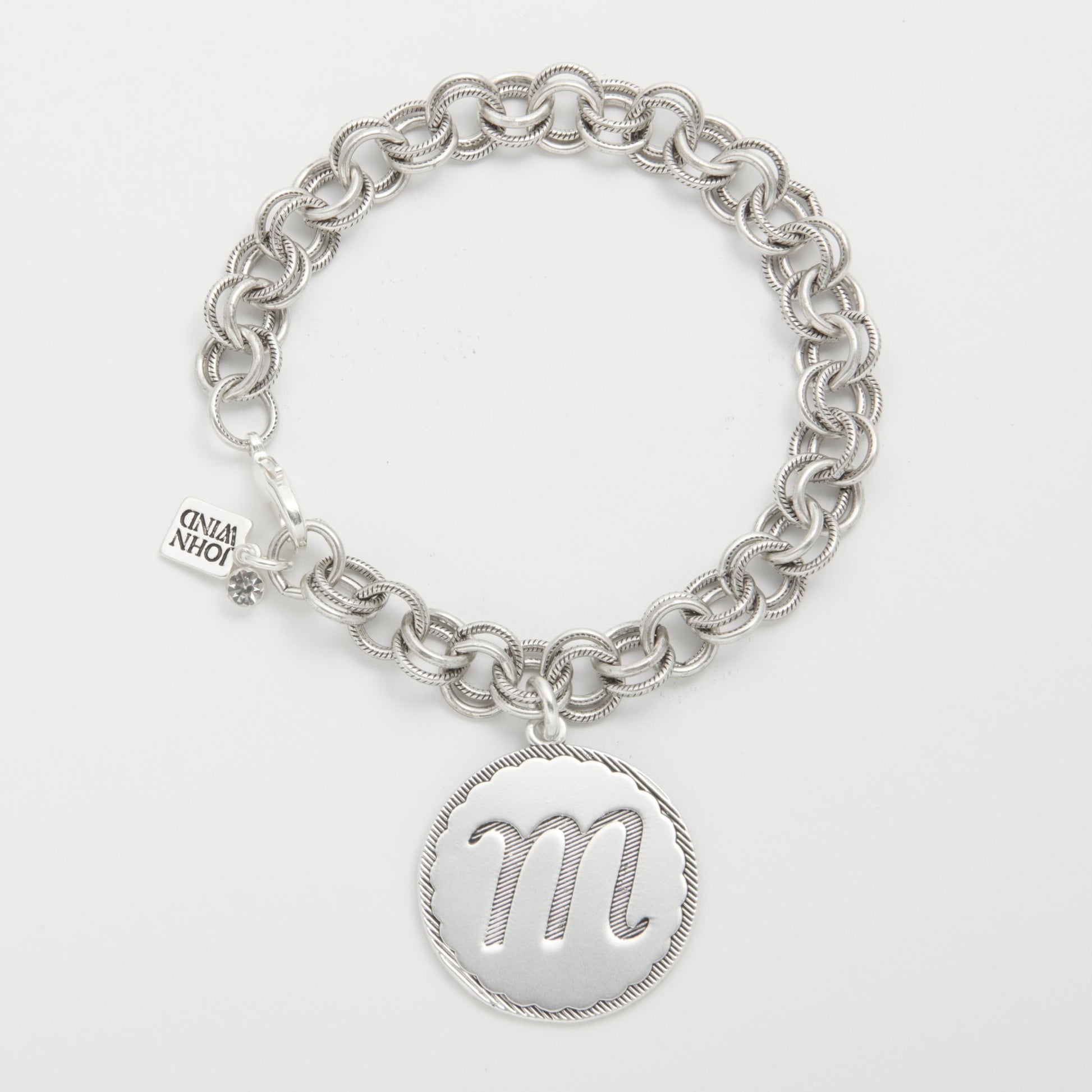 Charm Bar Sorority Initial Bracelet - John Wind Jewelry