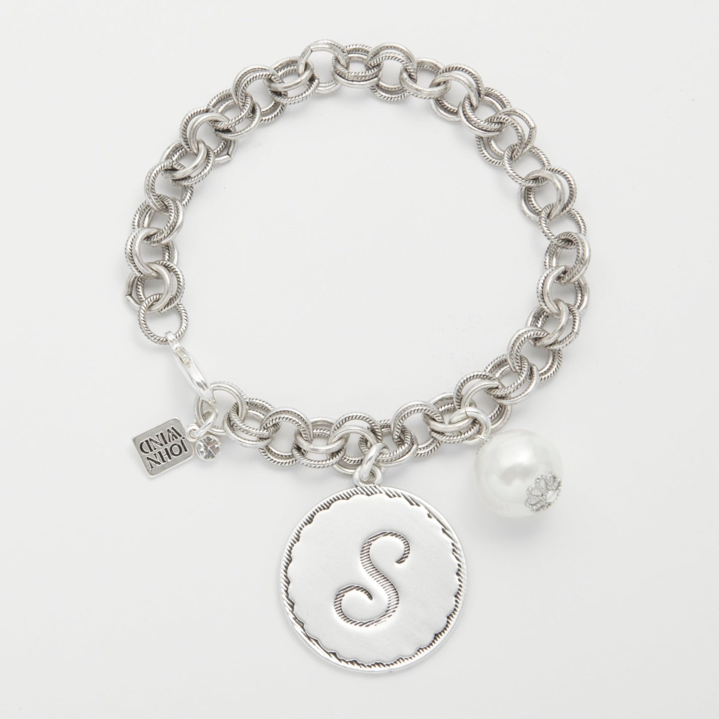 Charm Bar Sorority Initial Bracelet - John Wind Jewelry