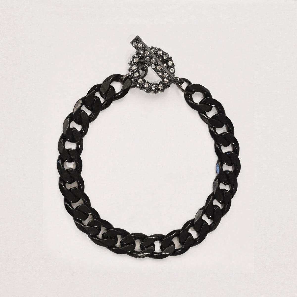Noir Pavé Toggle Bracelet - John Wind Jewelry