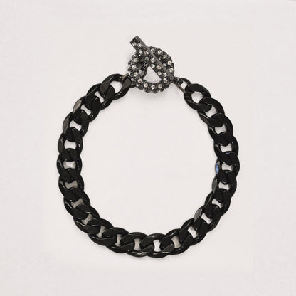 Noir Pavé Toggle Bracelet - John Wind Jewelry