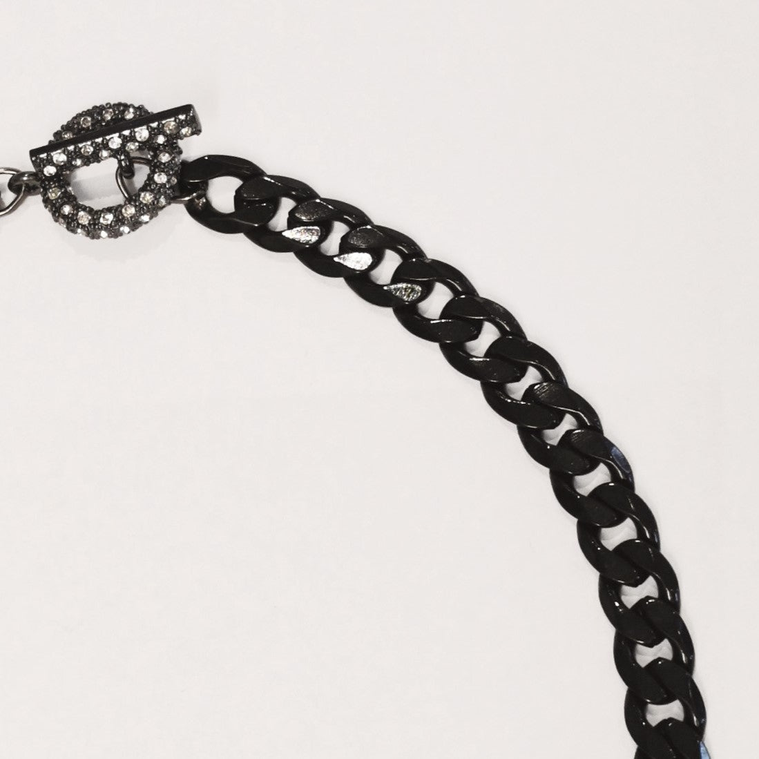 Noir Pavé Toggle Necklace - John Wind Jewelry