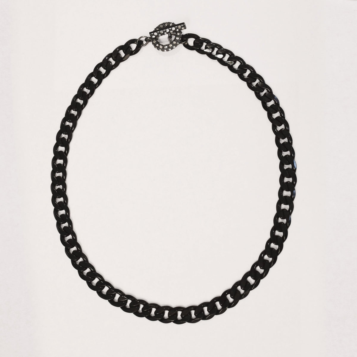 Noir Pavé Toggle Necklace - John Wind Jewelry