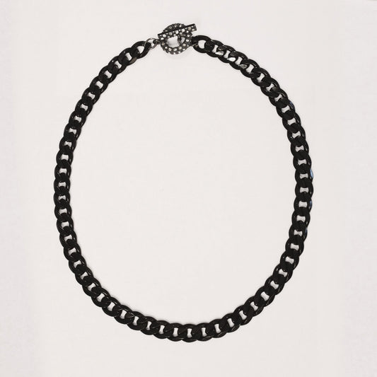 Noir Pavé Toggle Necklace - John Wind Jewelry