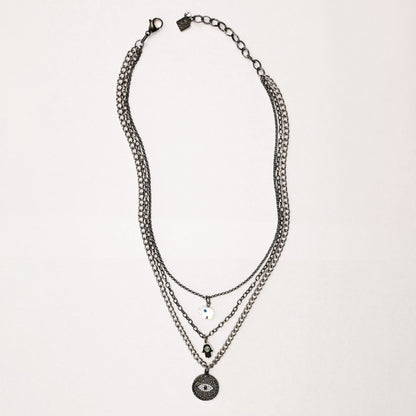 Noir Protection Evil Eye Necklace - John Wind Jewelry