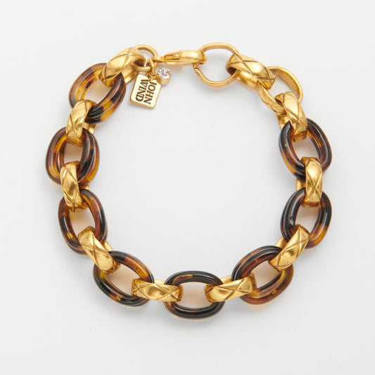 Woven Chain & Tortoise Bracelet - John Wind Jewelry