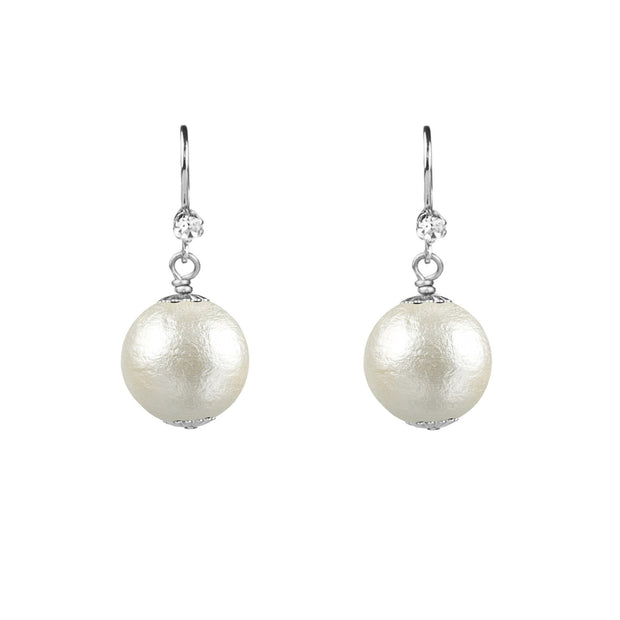 14mm Cotton Pearl Earrings - John Wind Maximal Art