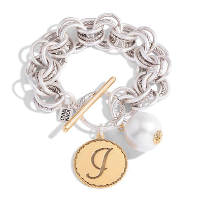 Sisterhood Bracelet|Chunky Chain Link Bracelet with Pearl Gold Vermeil Sterling Silver / without Pearl Charm