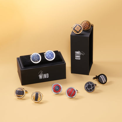 Covered Button Cufflinks - John Wind Maximal Art