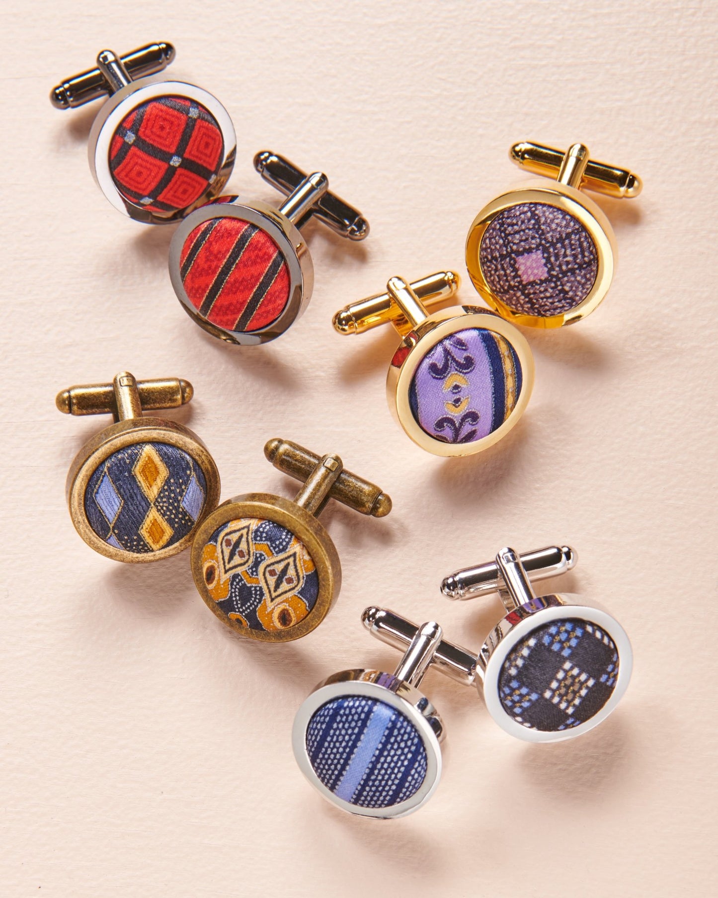 Covered Button Cufflinks - John Wind Maximal Art