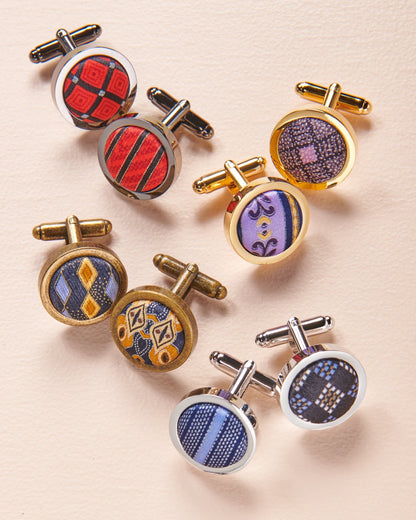 Covered Button Cufflinks - John Wind Maximal Art