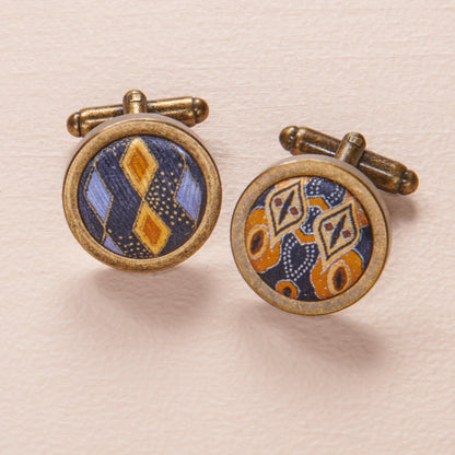 Covered Button Cufflinks - John Wind Maximal Art