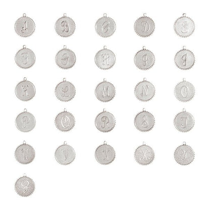 Mini Coin Initial Charms - John Wind Maximal Art