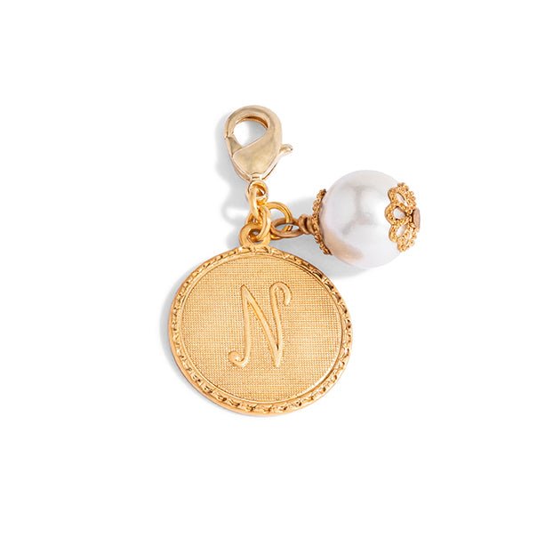 Mini Coin Initial Pearl Charms - John Wind Maximal Art