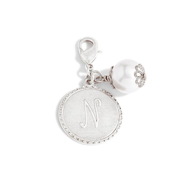 Mini Coin Initial Pearl Charms - John Wind Maximal Art