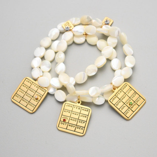 Mother of Pearl Calendar Bracelet - John Wind Maximal Art