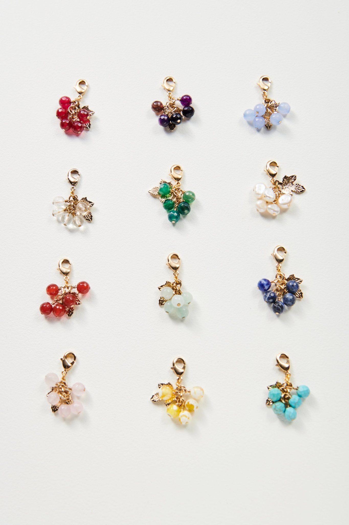 Semi-Precious Birthstone Grape Cluster Charms - John Wind Maximal Art