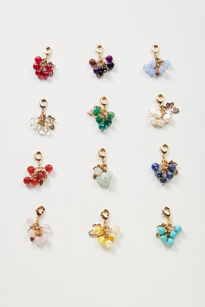 Semi-Precious Birthstone Grape Cluster Charms - John Wind Maximal Art