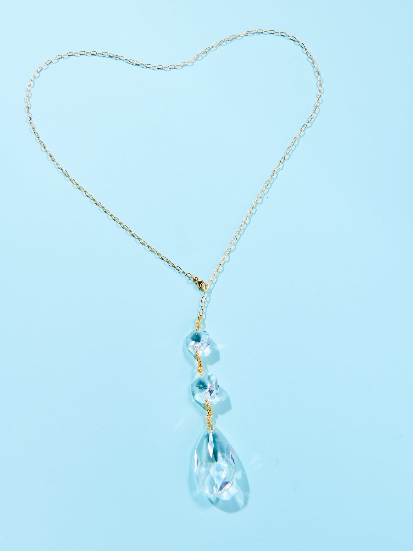 Semi-precious Chandelier Lariat Necklace - John Wind Maximal Art