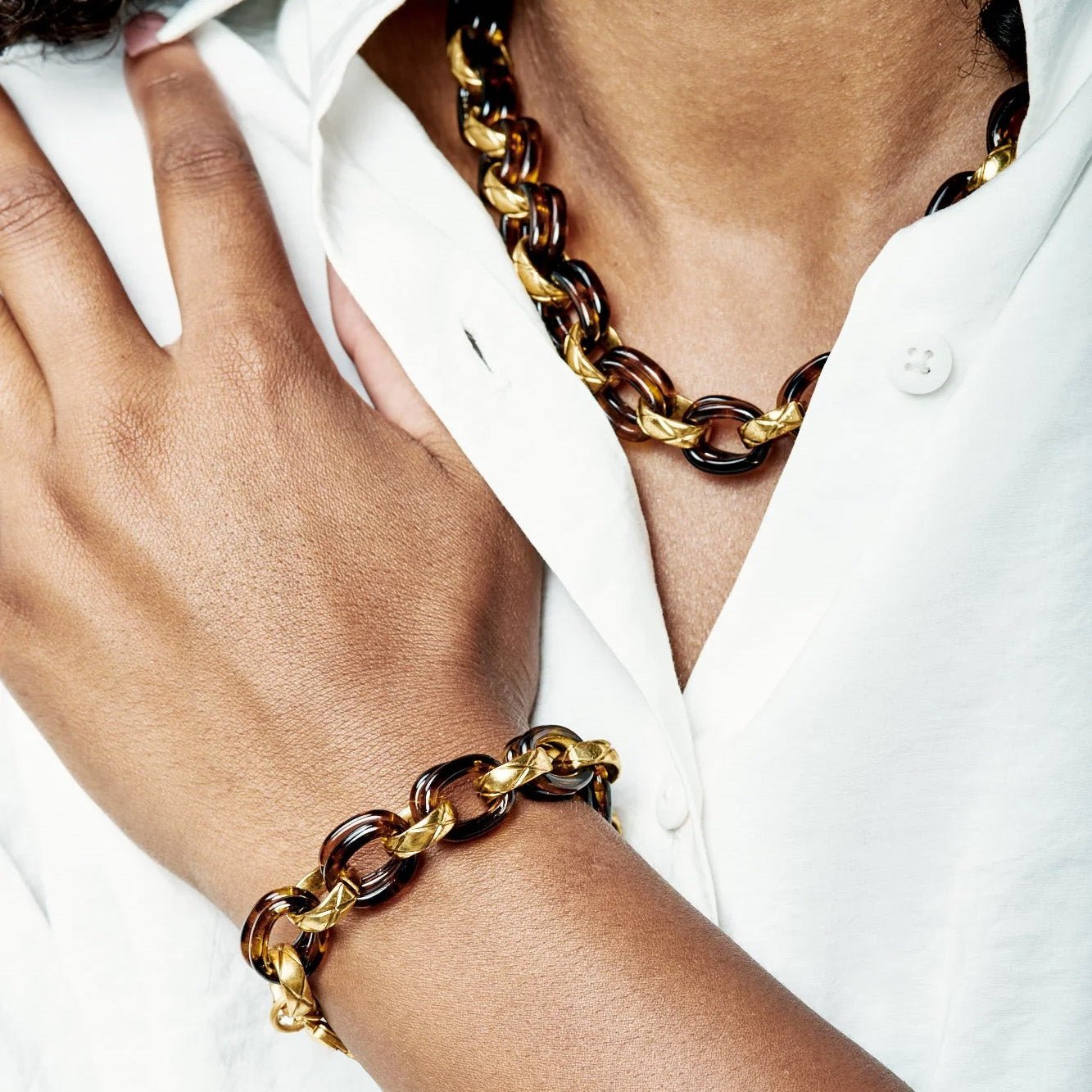 Rakhi Bracelet Gold Plated Tortoise Charm Link Chain & Lava Stone – Digital  Dress Room